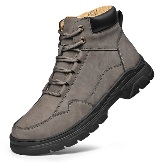 Men's High Top Shoes for Autumn and Winter Comfortable and Simple Design Daily Office and Outdoor Travel Shoes for Men