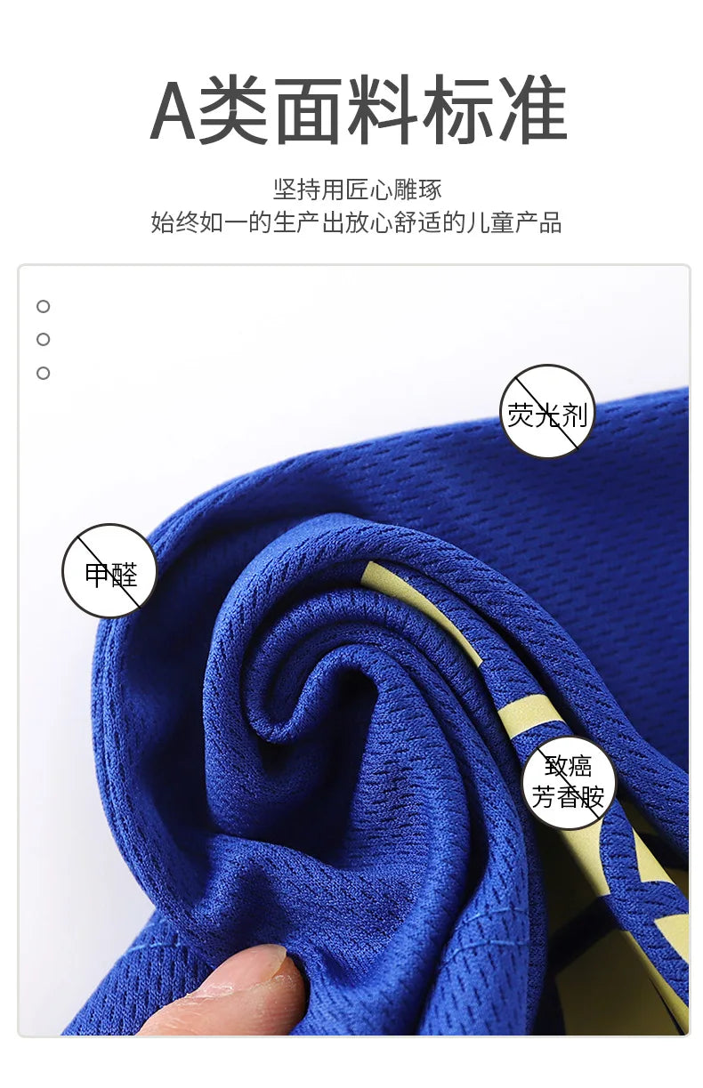 Kids Sports Set for Boys and Girls Baby Basketball Jersey Summer Mesh Tank Top Shorts Quick Dry Set Summer Sportswear