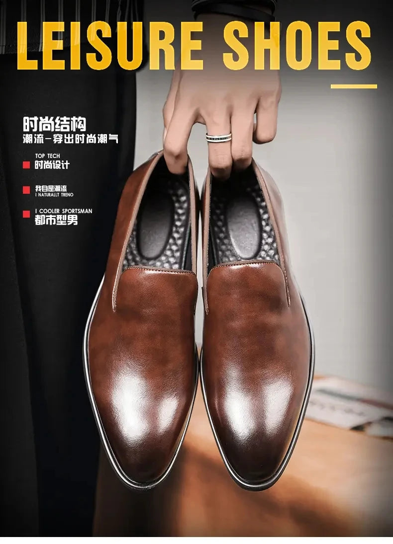 Size 38-48 Classic Le Fu Shoes for Men Casual Business Comfort Fashion Brand Shoes Men British Gentleman Social Shoes Men