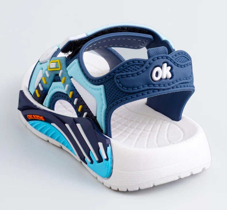 Summer Kids' Sandals Unisex Soft Bottom Casual Beach Shoes for Primary School Students Boys & Girls Charms Decorations