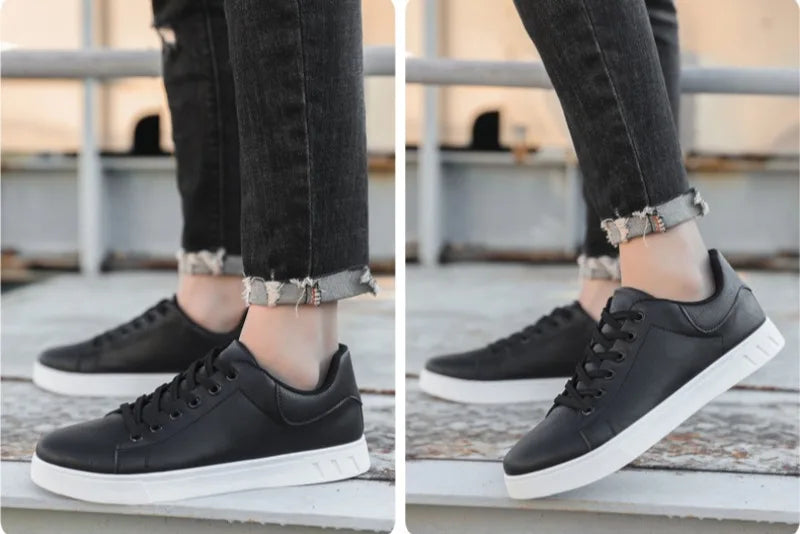 2025 Spring Classic Men Leather Casual Shoes Cross-border Hot Sale Versatile Man Sneakers Loafers Fashion Large Size Board Shoes