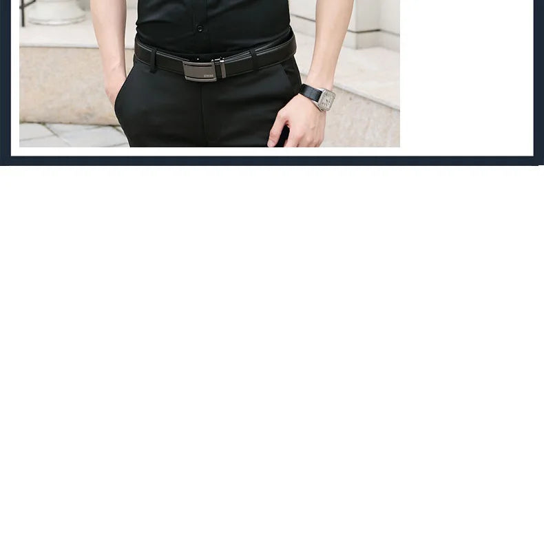 Professional Mens Short Sleeve Shirt White Business Casual Slim Fit Japanese Retro Style Polyester Fiber Printed Shirt for Youth