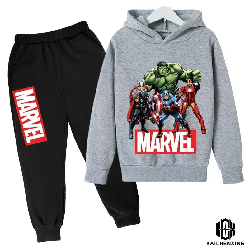Hulk Hoodies Kids Tracksuits Boy Girl Spring autumn winter Sweatshirt Clothes Set Marvel- Super heros Hooded Pants Suit Children