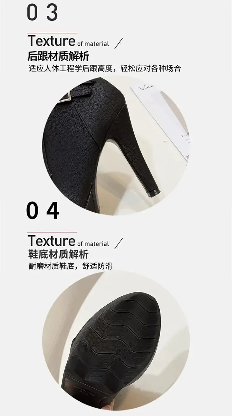 Women High Heels Platform Ankle Boots 2025 Autumn Winter Fashion Thick Heel Cross Strap Boots Female Belt Buckle Short Booties