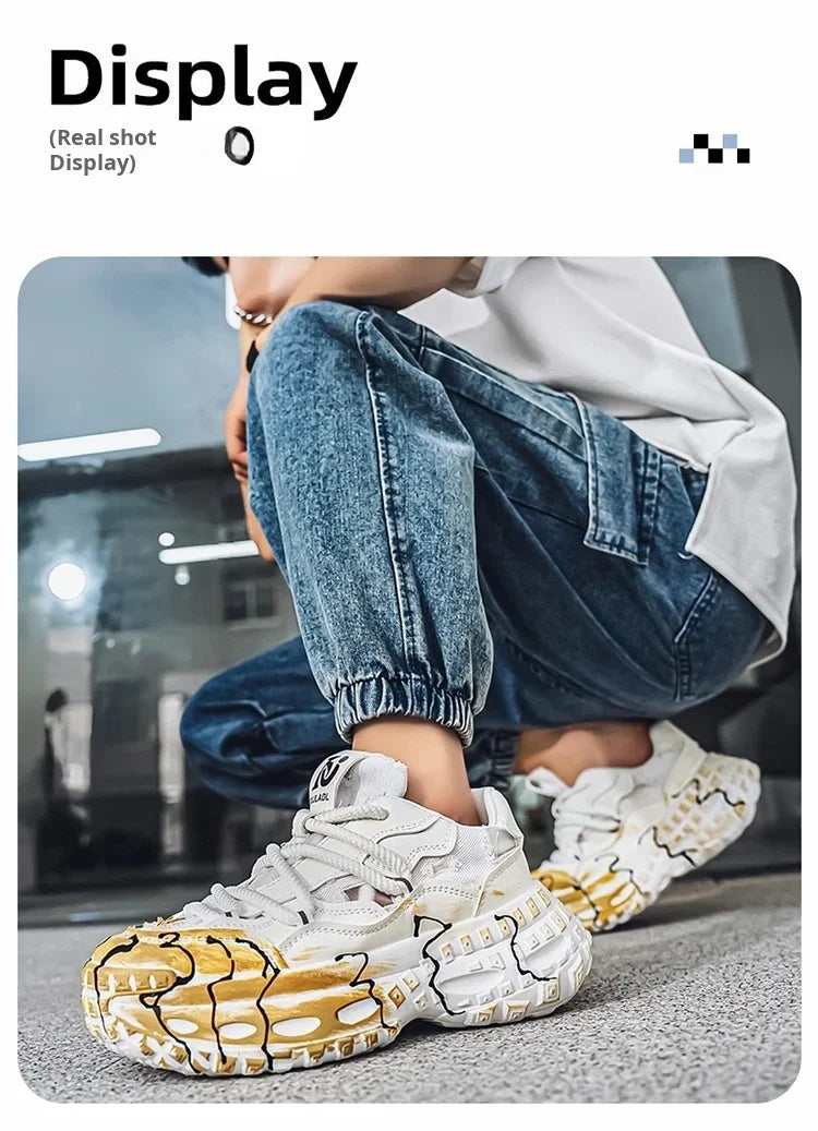 Men's Casual Shoes 2025 Shockproof Comfortable Outdoor Running Fitness Training Exercise Sneakers Size 39-44 Hot Sale Retro