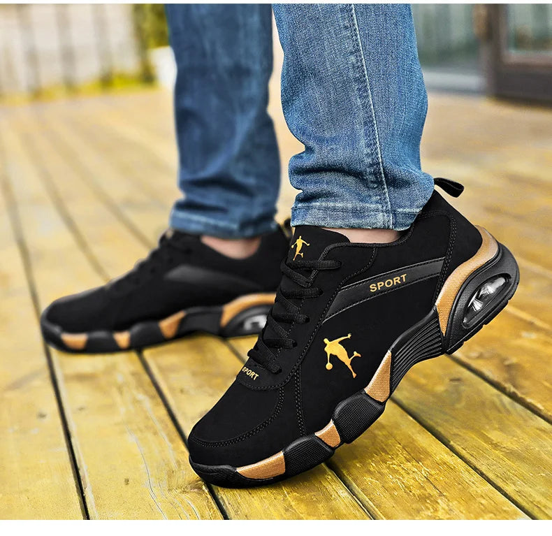 Men's Sneakers 2025 New Men Shoes Outdoor Waterproof Sneakers Non Slip Comfortable Walking Black Sports Shoes for Men