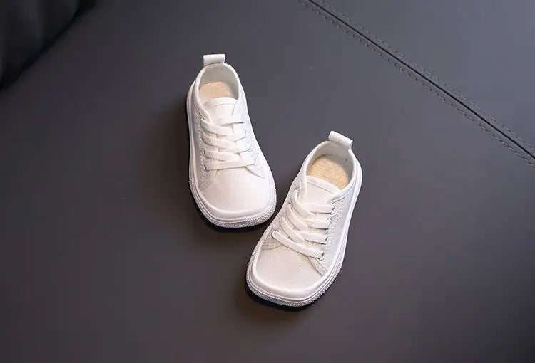 Kids Non-slip Comfort Sneakers Shoe Toddlers Tennis shoesChildren Sport Canvas Shoes Lace-up Girls Flat Boys Casual Shoes
