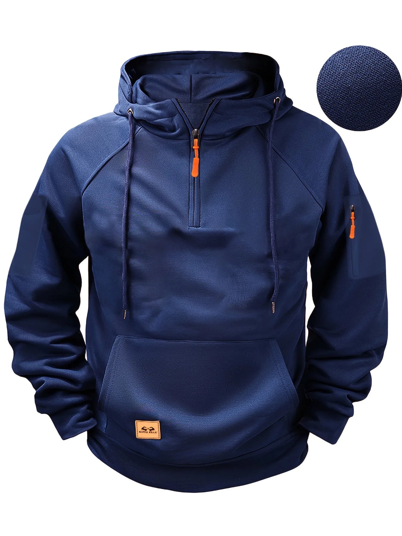 Hoodie 2025 Spring and Autumn Men's Hoodie Zipper Multi Pocket Sports Running Solid Color Multi Color Casual Hoodie