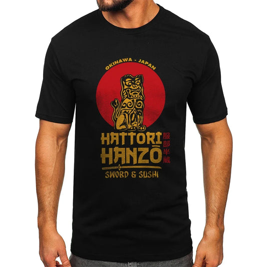 Men's Hattori Hanzo Printed T-shirt 100% Cotton Harajuku Classic Tees for Men Women Casual Shirt Tops Wear