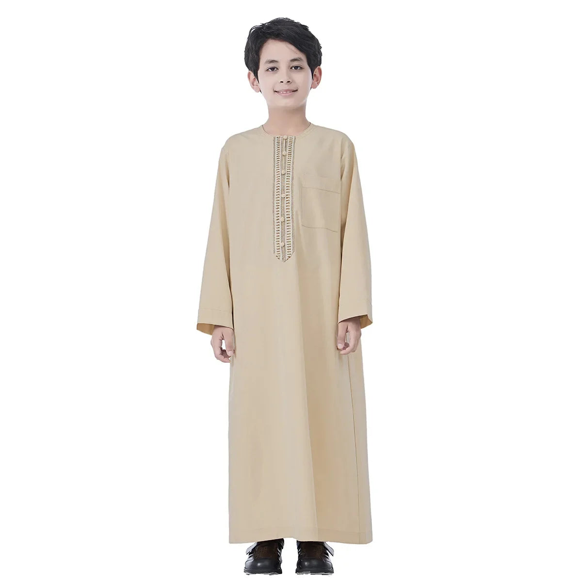 Muslim Boys Robe Gown Saudi Djellaba Pocket Arabia Abaya Kaftan Jubba Thobe Islam Eid Ramadan Djellaba Morocco Caftan Abayas
