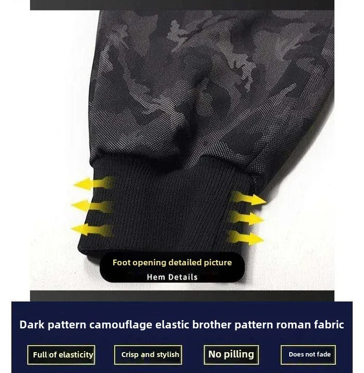 Camouflage Loose-Fit Casual Pants For Men Trendy Brand Summer Thin Style Plus Size Sports Pants Fashionable Male Wear