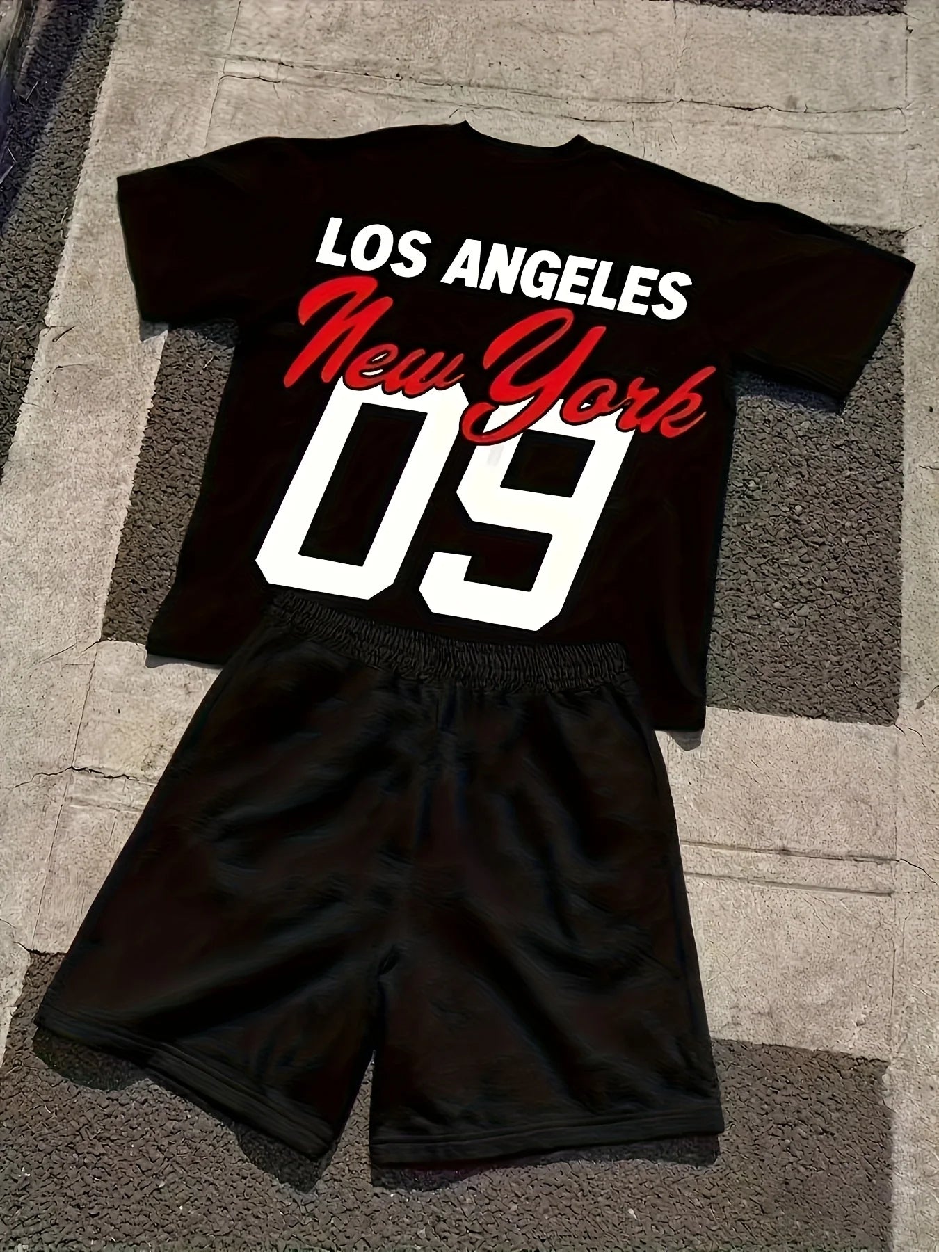 The 2025 Summer new men's suit is light fresh casual roller skating street hip-hop men's wear