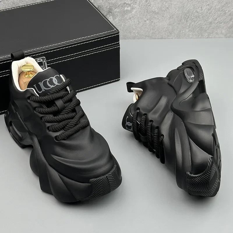 Men's High Quality Sneakers New Comfortable Leather Platform Shoes Outdoor Fashion All-match Mens Casual Shoes Кроссовки Мужские