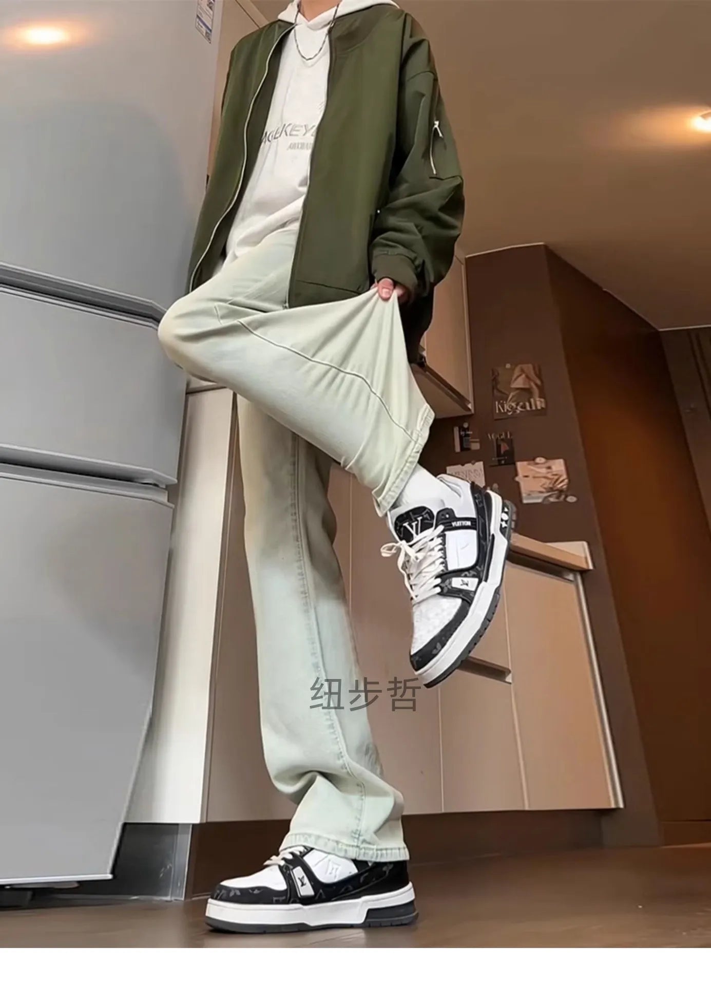 Straight Jeans Men's Spring and Autumn Slim Fit Slim and Loose Trousers