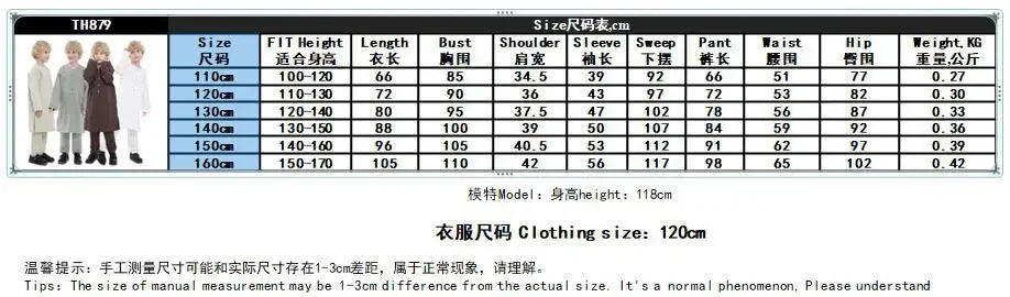 Muslim Children Robe 2 Pieces Set Kids Boy Round Neck Long Sleeve Printed Dress Shirt Abaya Kaftan Jubba Thobe Islamic Clothing