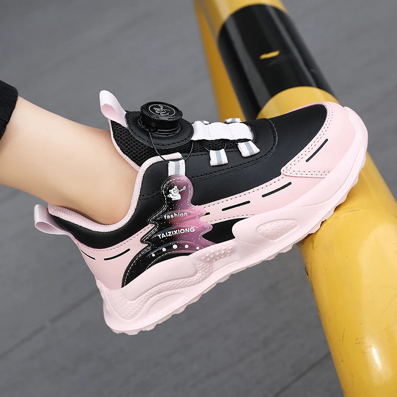 Children Sneaker Boys Casual Shoes Leather Student Walking Shoes Kids Non-slip Lightweight Girls Sports Running Tennis Footwear