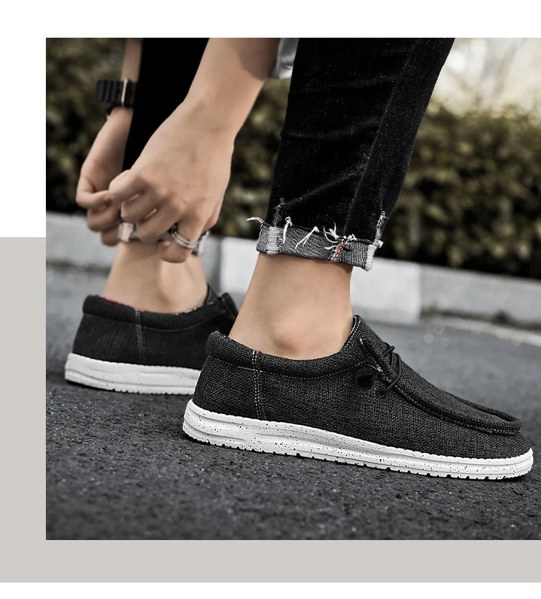 Men Casual Shoes Breathable Lightweight Slip-On Flats Simple Comfortable Solid Color Soft Sole Shoes Men Shose For Sale Loafers