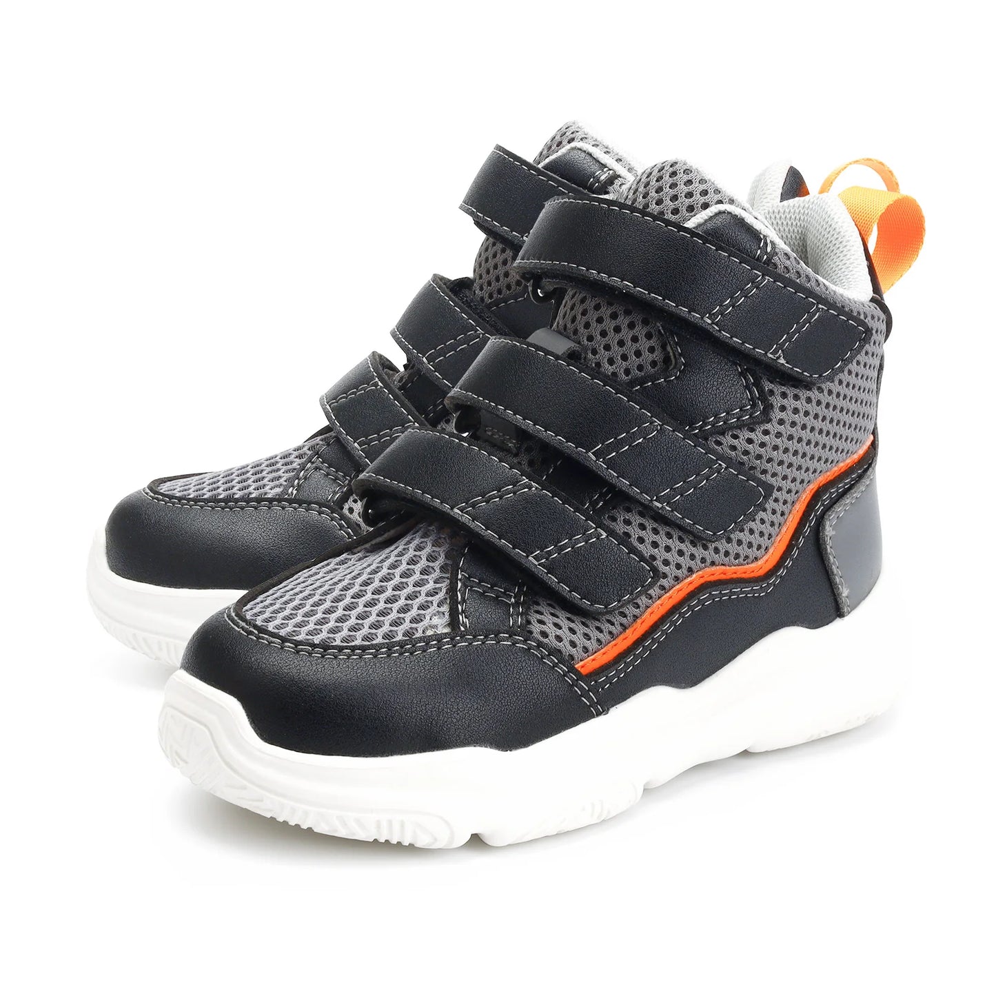 Orthopedic Shoes for Kids Boys School Sports Sneakers with Arch Support Corrective Insoles High Back Breathable Black Trainers