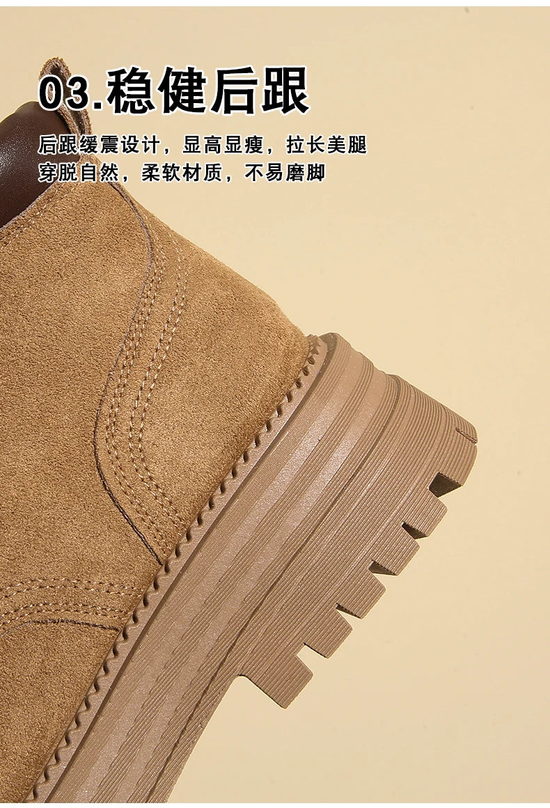 Thick-soled boots, Mallard work boots, versatile casual stylish ankle boots, MD-3