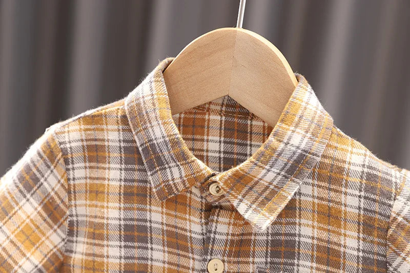 New Spring Autumn Baby Boys Clothes Suit Children Casual Plaid Shirt Vest Pants 3Pcs/Sets Toddler Cotton Costume Kids Tracksuits