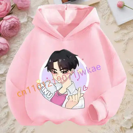 Autumn Tracksuit Hood Sportswear Long Sleeve Pullover Kids Clothing Hot K-pop Demon Hunters Hoodies Girl Thin Hooded Sweatshirt