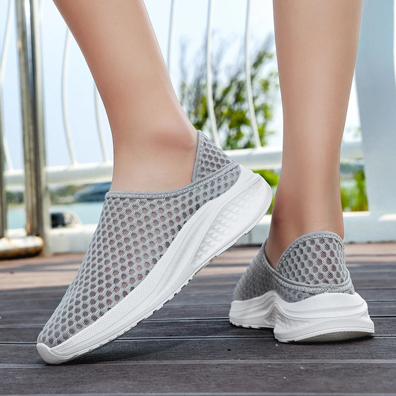 Women Shoes Loafers Light Walking Breathable Summer Comfortable Casual Shoes Women Sneakers  Black Whitezapatillas de mujer