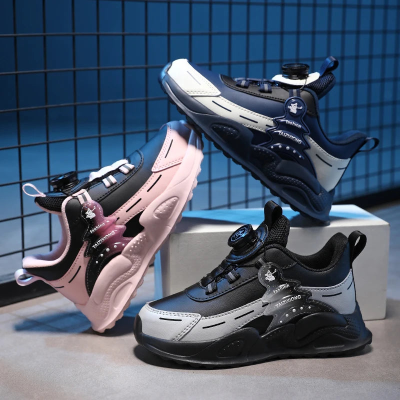 Children Sneaker Boys Casual Shoes Leather Student Walking Shoes Kids Non-slip Lightweight Girls Sports Running Tennis Footwear