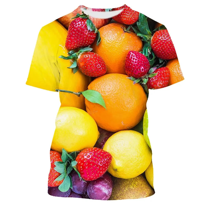 New Summer Strange Delicious Fruit Graphic 3D Print T-Shirts Men Women Funny T Shirt Short Sleeve Oversized Tee Top Kid Clothing