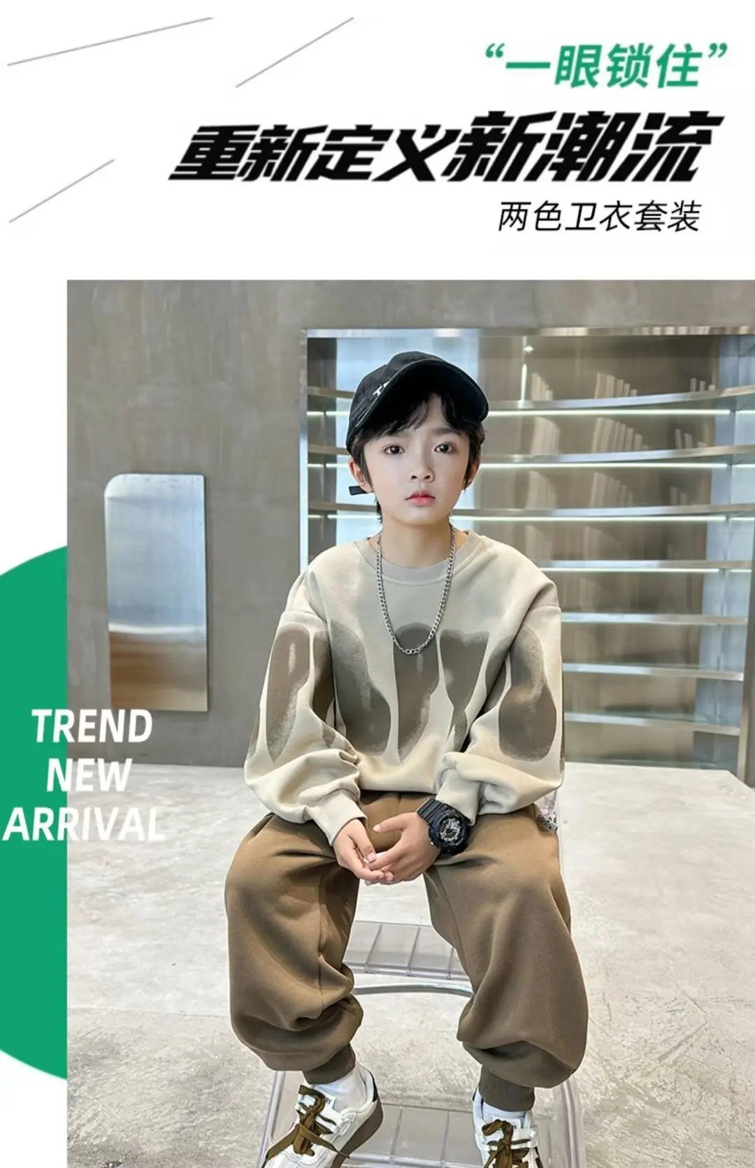 2025  winter autumn Boys Clothes Set cotton loose Sweatshirt hooded + Pants Tracksuits Kids Suit Children 4 8 9 10 11 12 14 Year