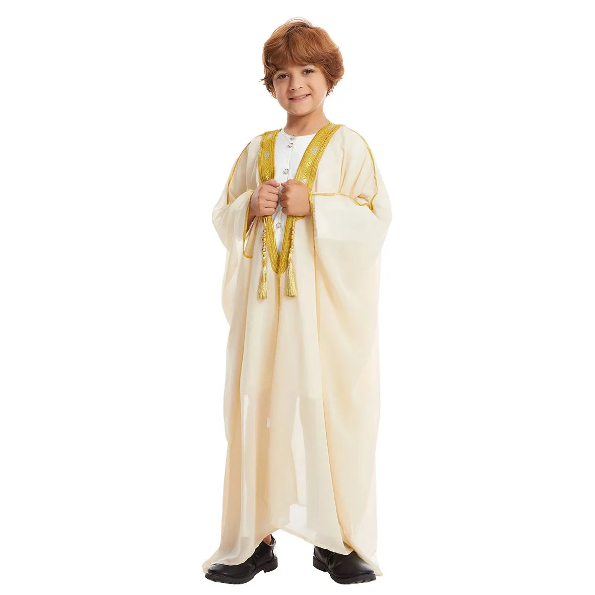 Eid Kids Boys Robe Muslim Dress Children Open Abaya Prayer Kaftan Ramadan Morocco Jubba Modest Islamic Dubai Saudi Abaya Thobe