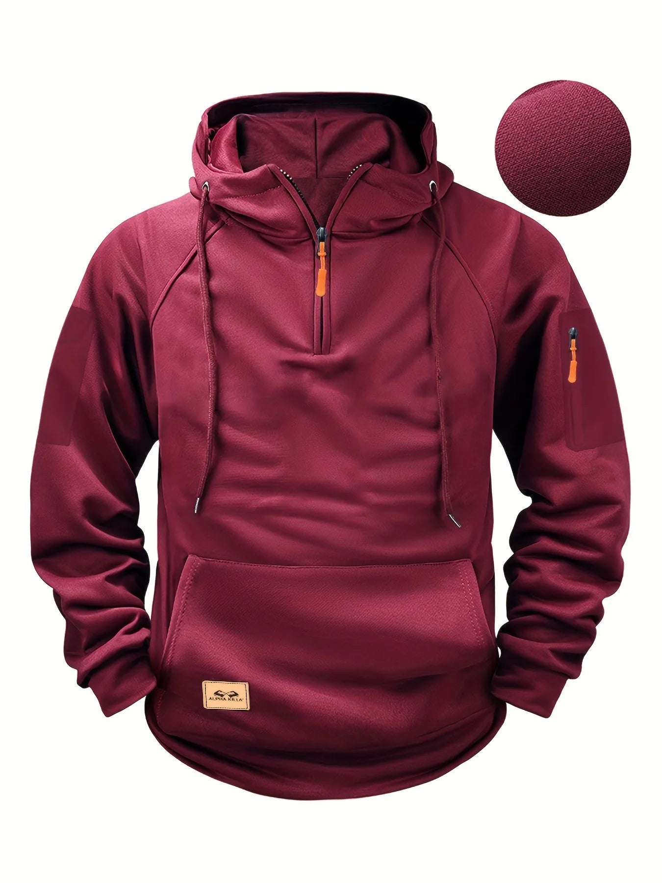 Hoodie 2025 Spring and Autumn Men's Hoodie Zipper Multi Pocket Sports Running Solid Color Multi Color Casual Hoodie