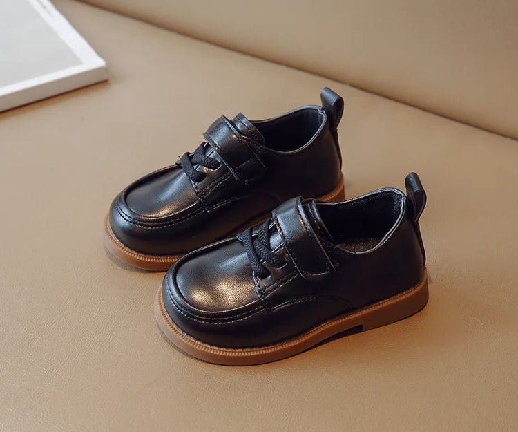 Kids Leather Shoe2023 Spring Autumn New British Leather Shoe Anti Slip Performance Shoes Boy Gril Kids Shoe Fashion Casual Shoes