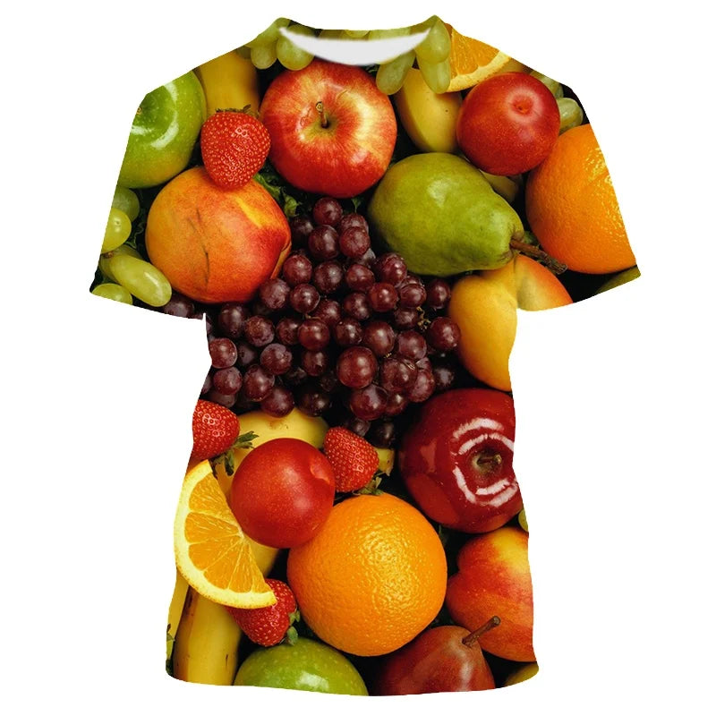 New Summer Strange Delicious Fruit Graphic 3D Print T-Shirts Men Women Funny T Shirt Short Sleeve Oversized Tee Top Kid Clothing