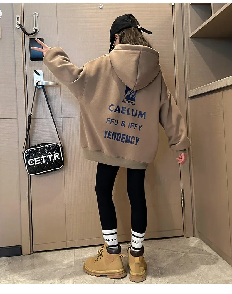 2026 girls clothes spring winter sweatshirt bear t-shirt hooded + stretch pants leggings teens children set 8 9 10 11 12 year