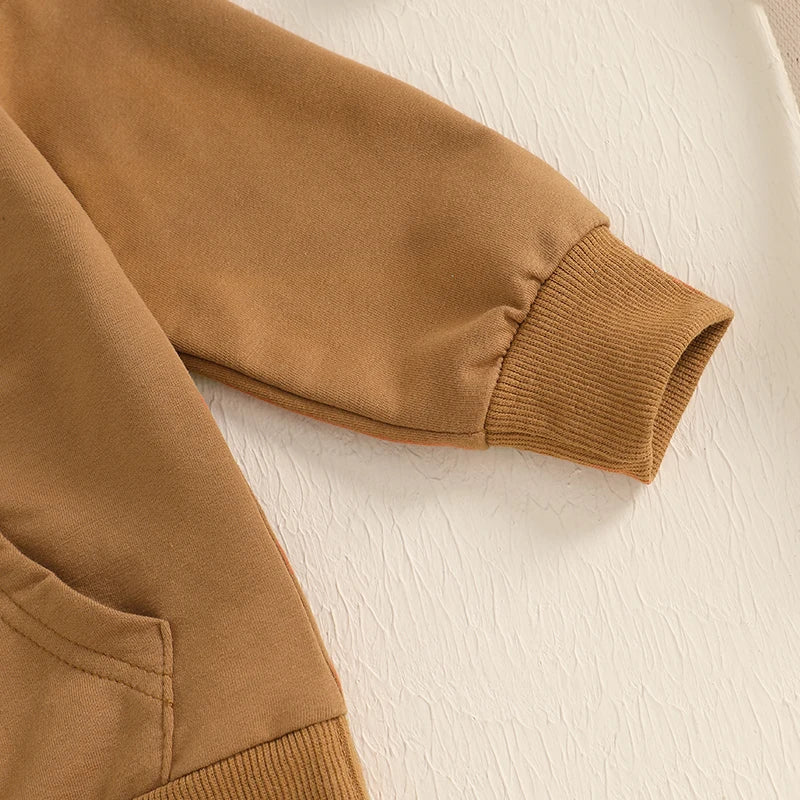 Baby Boy 2Pcs Fall Outfits Long Sleeve Dinosaur Print Pocket Hoodie Pants Set Toddler Clothes