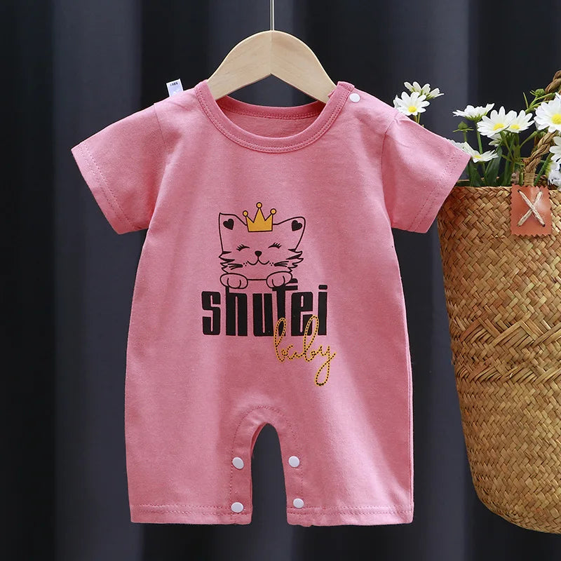 Summer Romper Baby Girls Clothes Cotton Short Sleeved Jumpsuit Newborn Baby Boy Clothes Bodysuit For Newborns