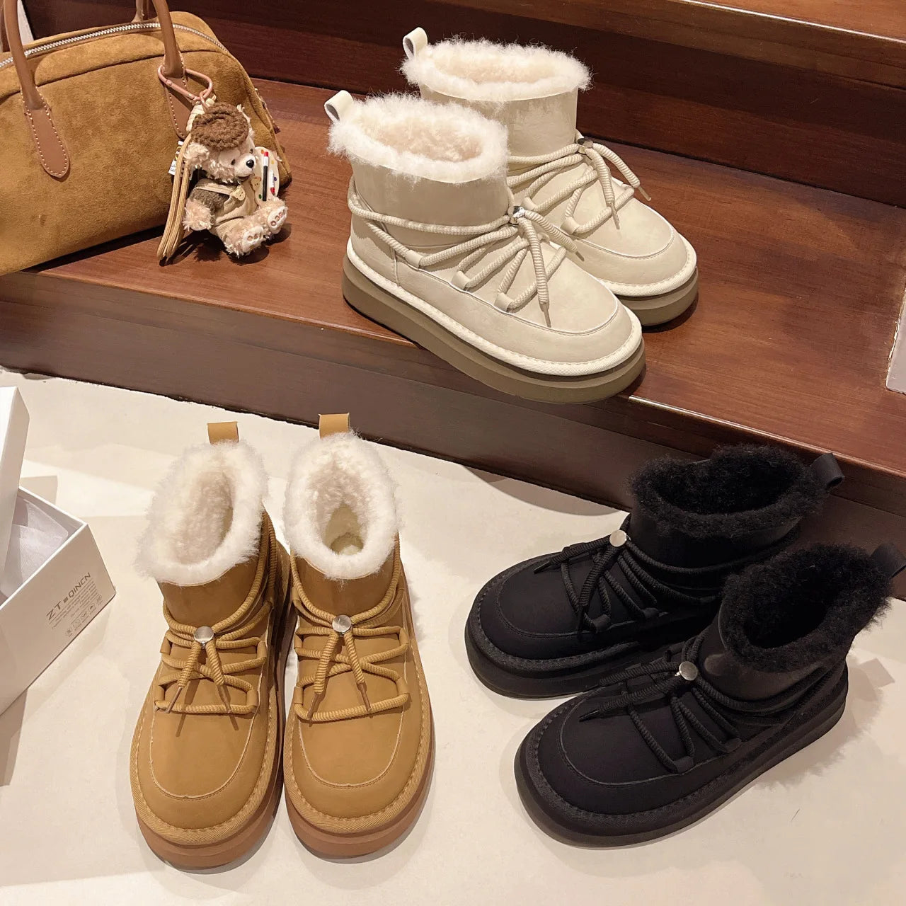 Women's Boots Autumn  Australia Female Shoes Luxury Designer Winter Footwear Boots-Women Snow Ladies Fashion Lolita 2024