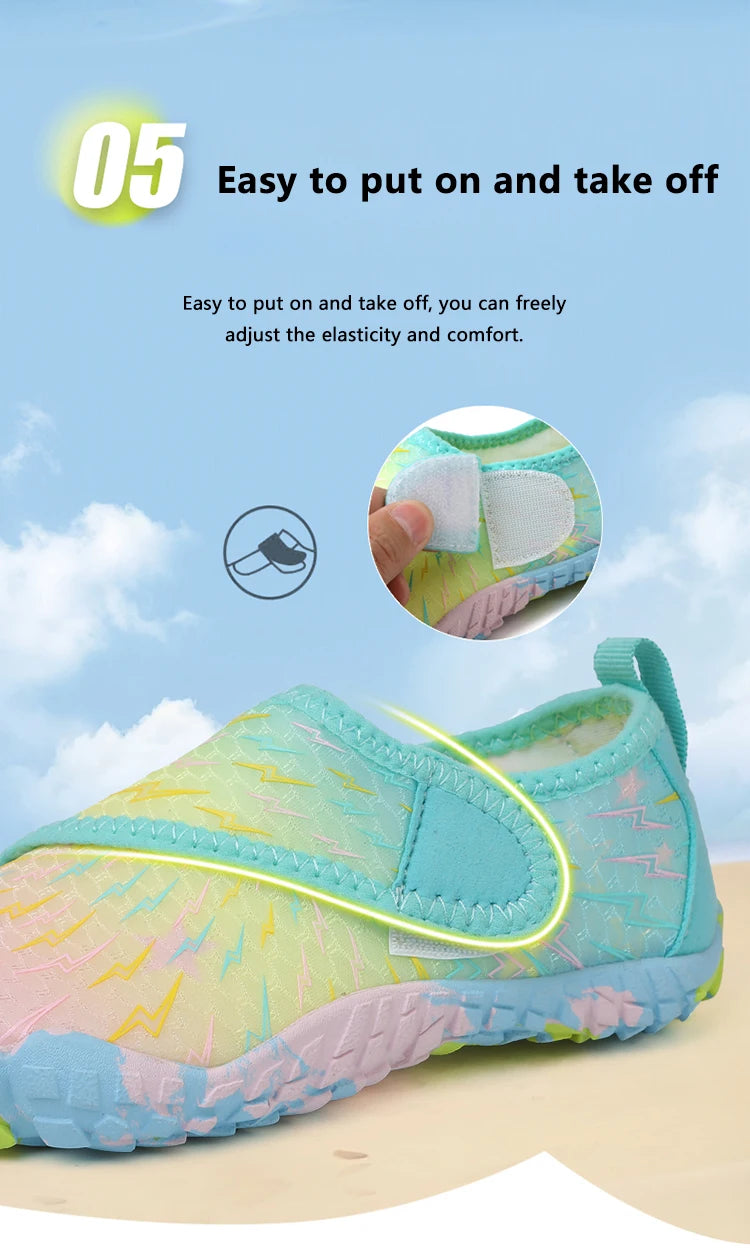 Kids Quick-Drying Shoes Anti Slip Wear-Resistant Cushioning Collision Prevention Soft Breathable Kids Quick-Drying Water Shoes