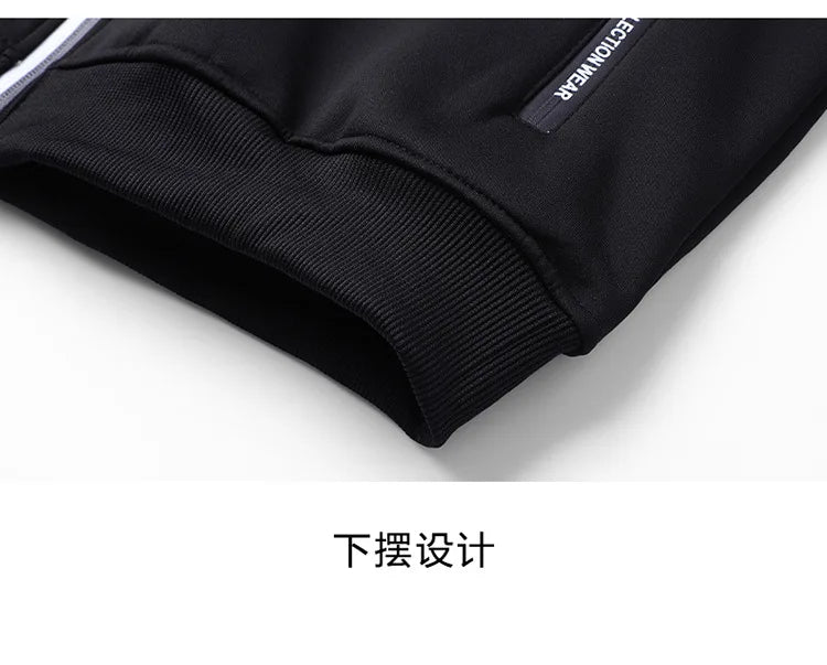 ‌Blue Fleece-Lined Hoodie Jacket for Men - Warm, Comfortable, Casual Style‌ Male Coat. Size M-5XL 6XL