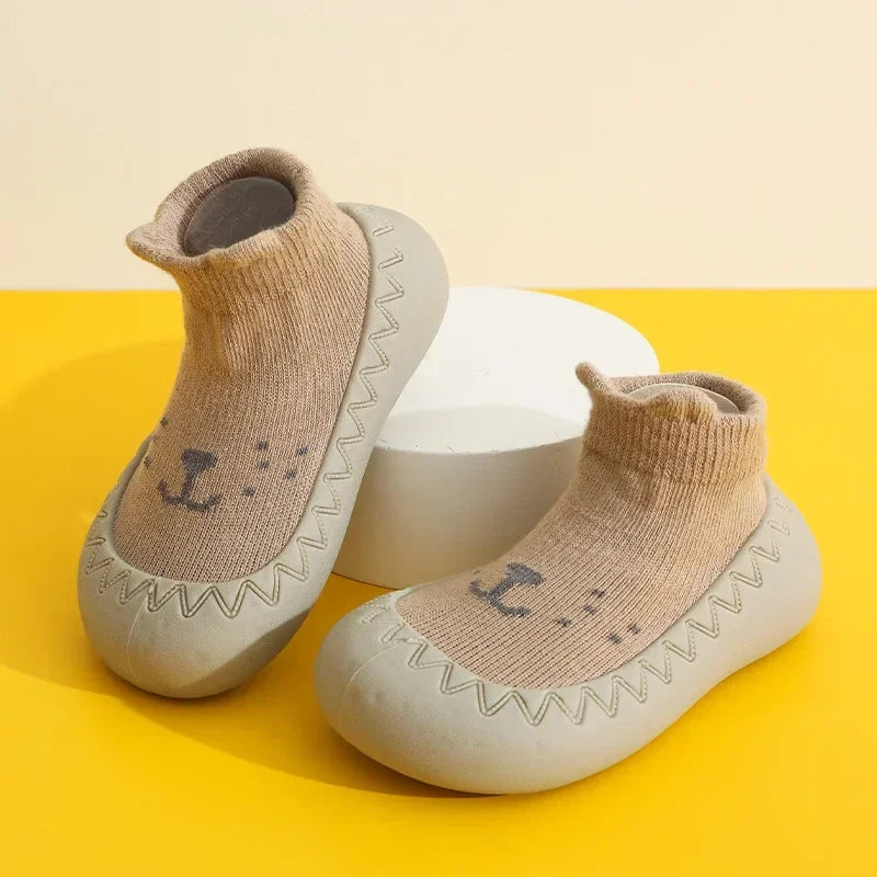 Baby Shoes Kids Soft Rubber Sole First Walkers Children Sock Shoes Non-slip Floor Socks Toddler Sock Shoes 0-4Y Boy Girl Booties