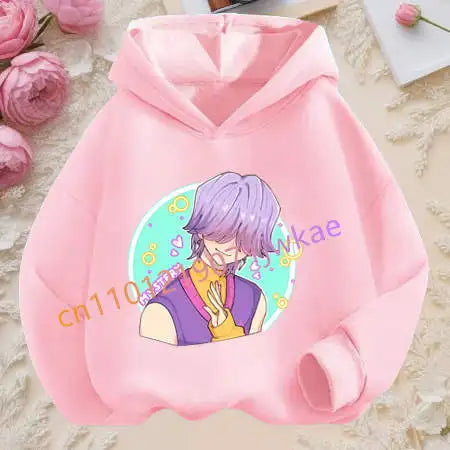 Autumn Tracksuit Hood Sportswear Long Sleeve Pullover Kids Clothing Hot K-pop Demon Hunters Hoodies Girl Thin Hooded Sweatshirt