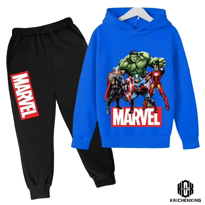 Hulk Hoodies Kids Tracksuits Boy Girl Spring autumn winter Sweatshirt Clothes Set Marvel- Super heros Hooded Pants Suit Children