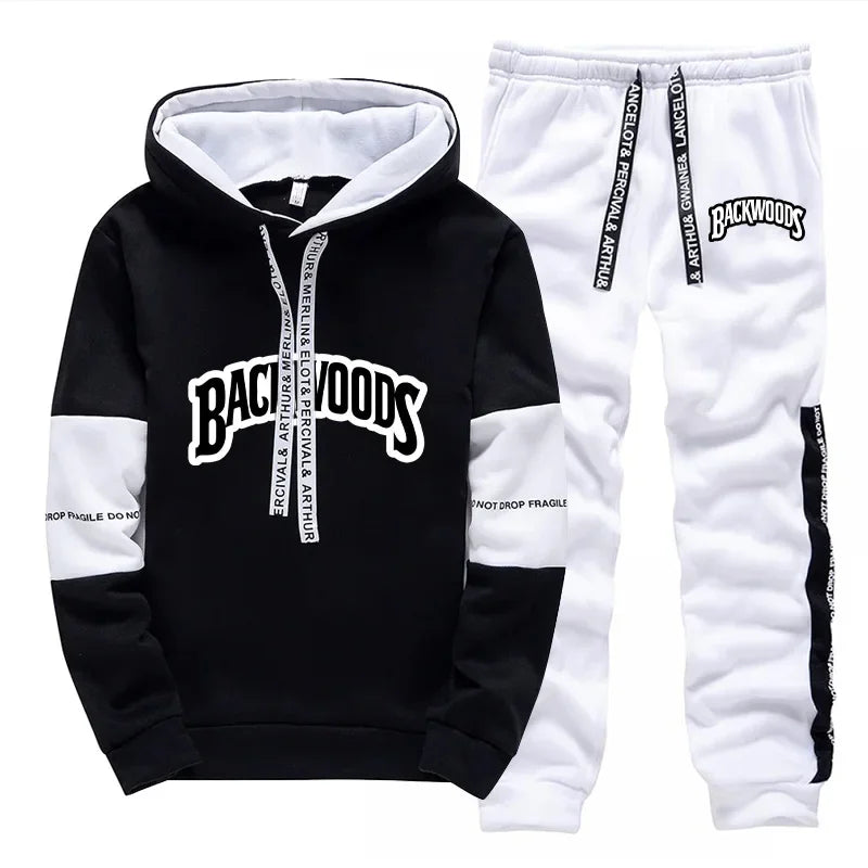 Mens Tracksuit Print Casual Single Piece Sweatshirts Sweatpants Daily Office Home Hoodie Pants Gym Sports Jogging Mens Clothing
