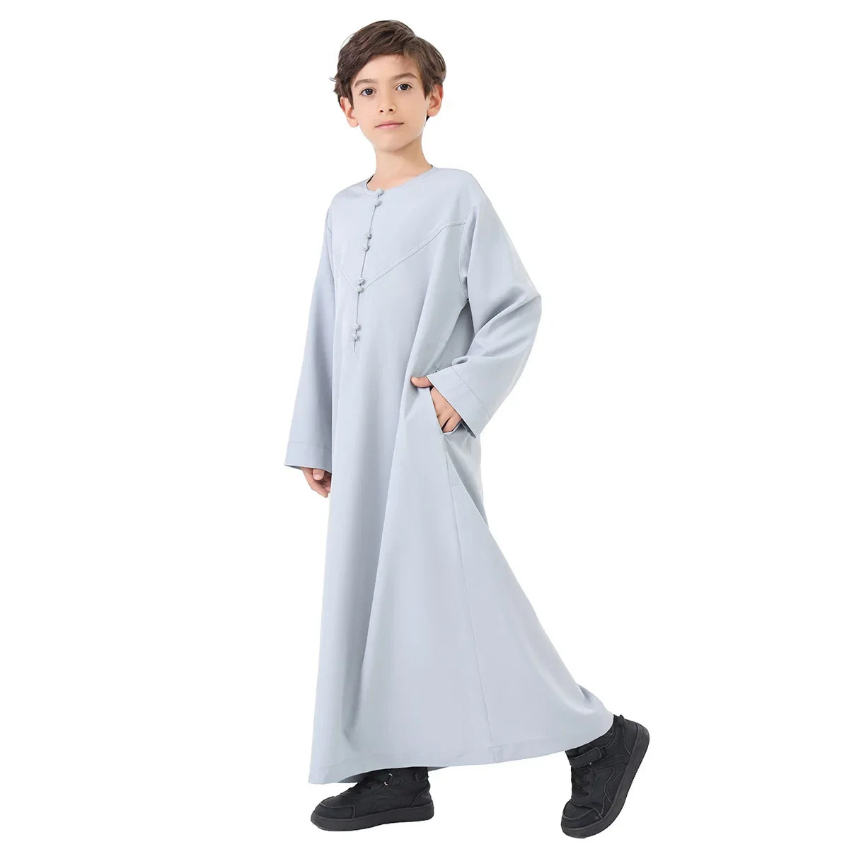 Eid Boys Muslim Clothing Saudi Arab Robe Kids Abaya Kaftan Prayer Islam Clothing Child Abaya Dress Ramadan Jubba Thobe Djellaba