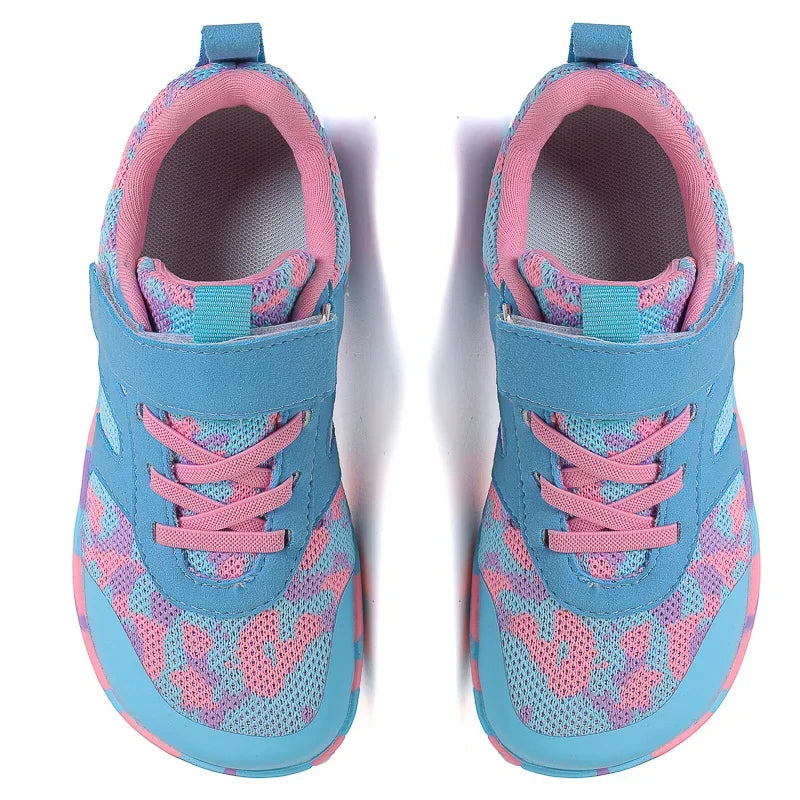 Kid Wide Width Barefoot Shoes | Boys/Girls Minimalist Elastic Opening Sneakers| Flexible- Zero Drop Sole Outdoor Children Shoes