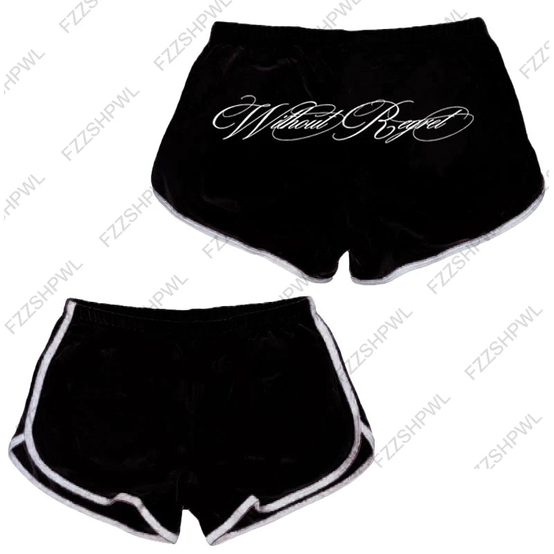 Y2K Shorts Grunge Goth Hip Hop Harajuku Letter Print Vintage Hot pants Streetwear High street Chic Casual Cleanfit Y2k Panties