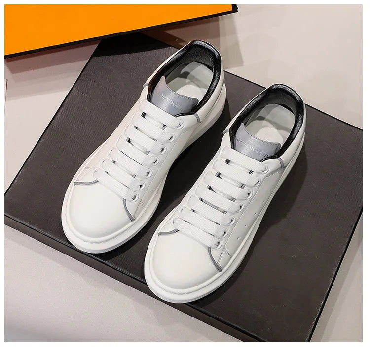 2024 Classic Leisure Sports Sneakers Height Increasing Lovers With Men's and Women's Thick Bottom fFlat Lace-up Waterproof Shoes