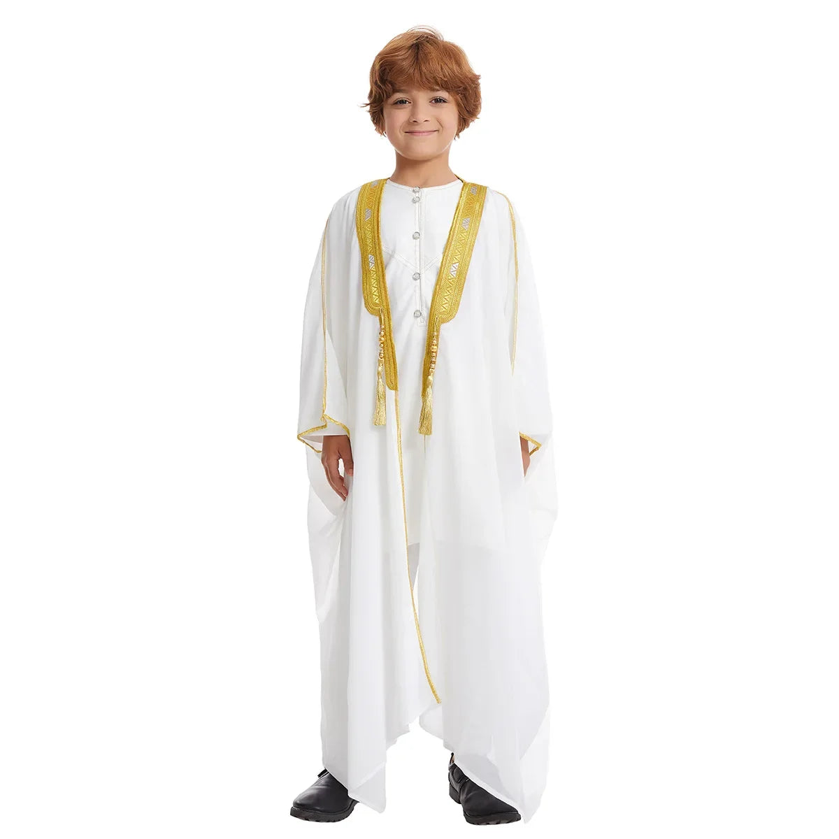 Eid Kids Boys Robe Muslim Dress Children Open Abaya Prayer Kaftan Ramadan Morocco Jubba Modest Islamic Dubai Saudi Abaya Thobe