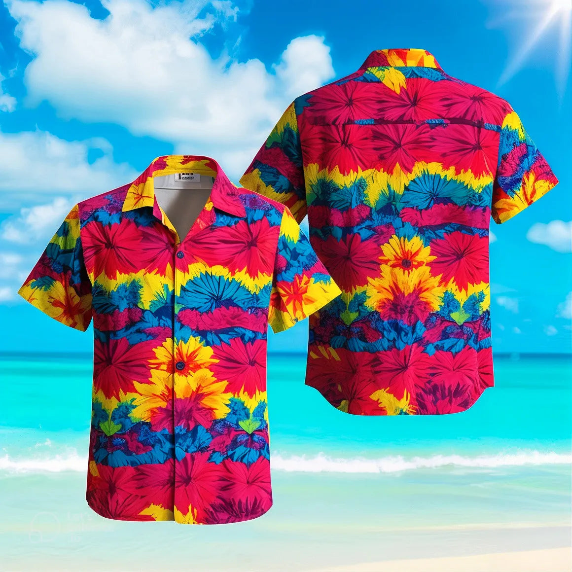 2025 Men'S Short Sleeve Shirt Tiki Hawaiian Tropical Floral Shirt 3D Printed Vacation Shirt Top Vintage Clothing Lapel Shirt