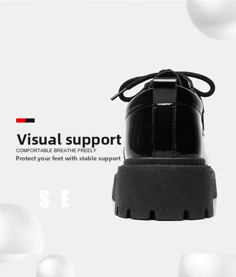 Men's Business Shoes Autumn Lace-up Men Shiny Wide Foot Business Shoe British Chunky Male Derby Shoes Luxury Men's Dress Shoes